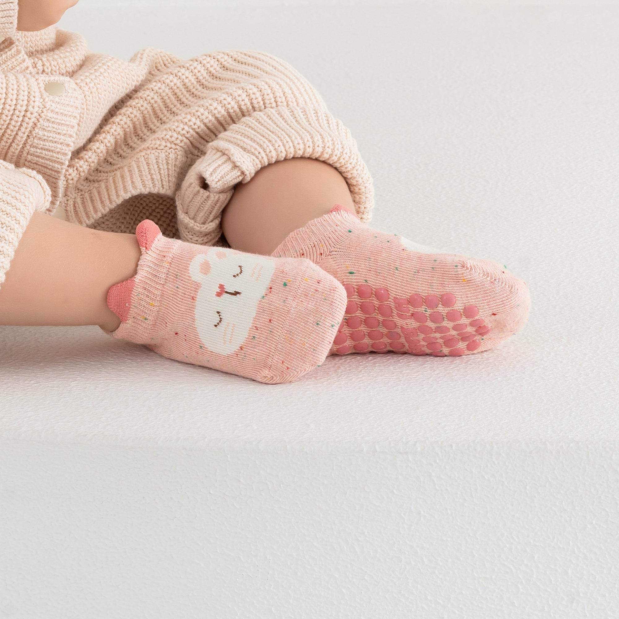 Babies' No-Show Grip Socks-5 Pack - Weavasocks