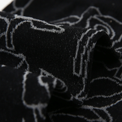 Women's Sheer Graphic Rose Calf Socks - product photo showing seamless stretch comfort