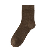 Men's 98% Cotton Heathered Business Crew Socks