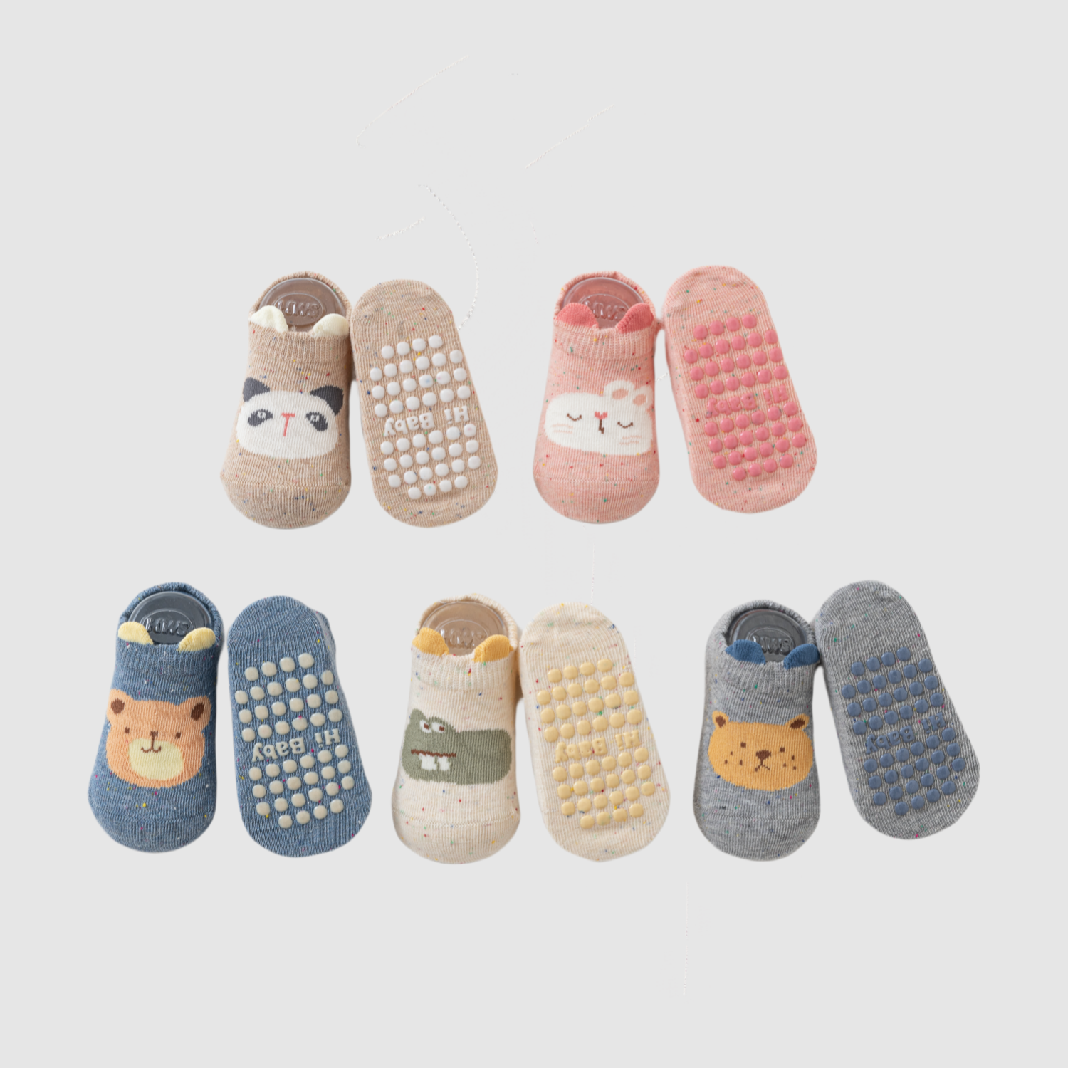 Babies' No-Show Grip Socks-1 Pack