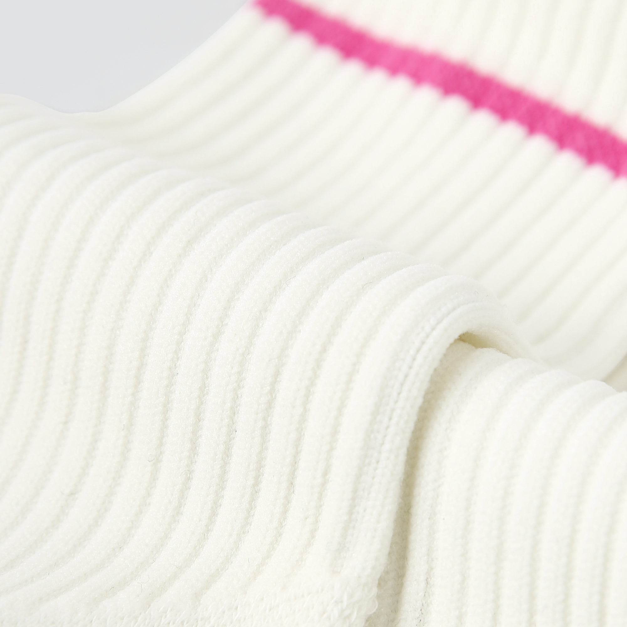 Women's Performance Cushioned Crew Socks - White / Neon Pink / Teal