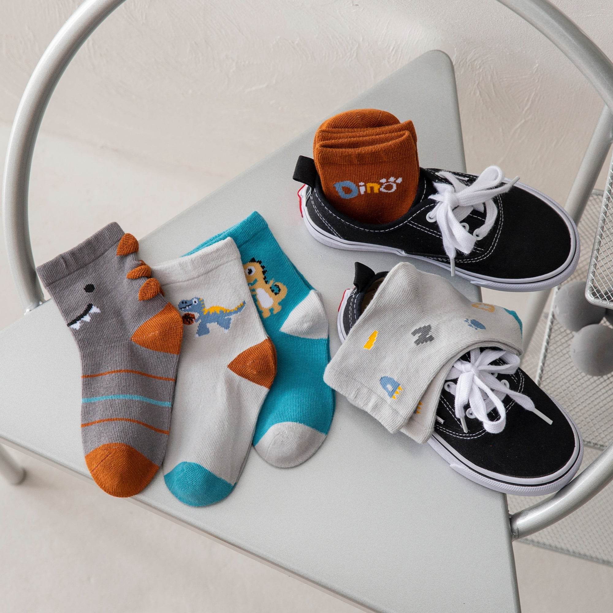 Kid's Playtime Dino Socks - 5 Pairs - Weavasocks