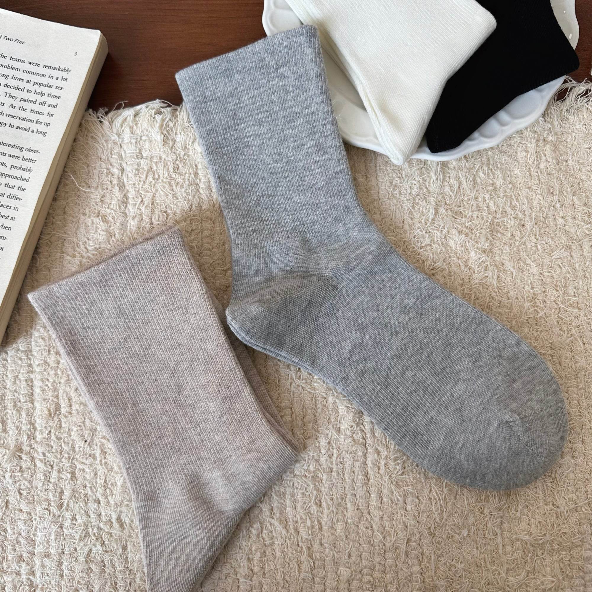 Women's Soft Cotton Crew Socks - Single Pair