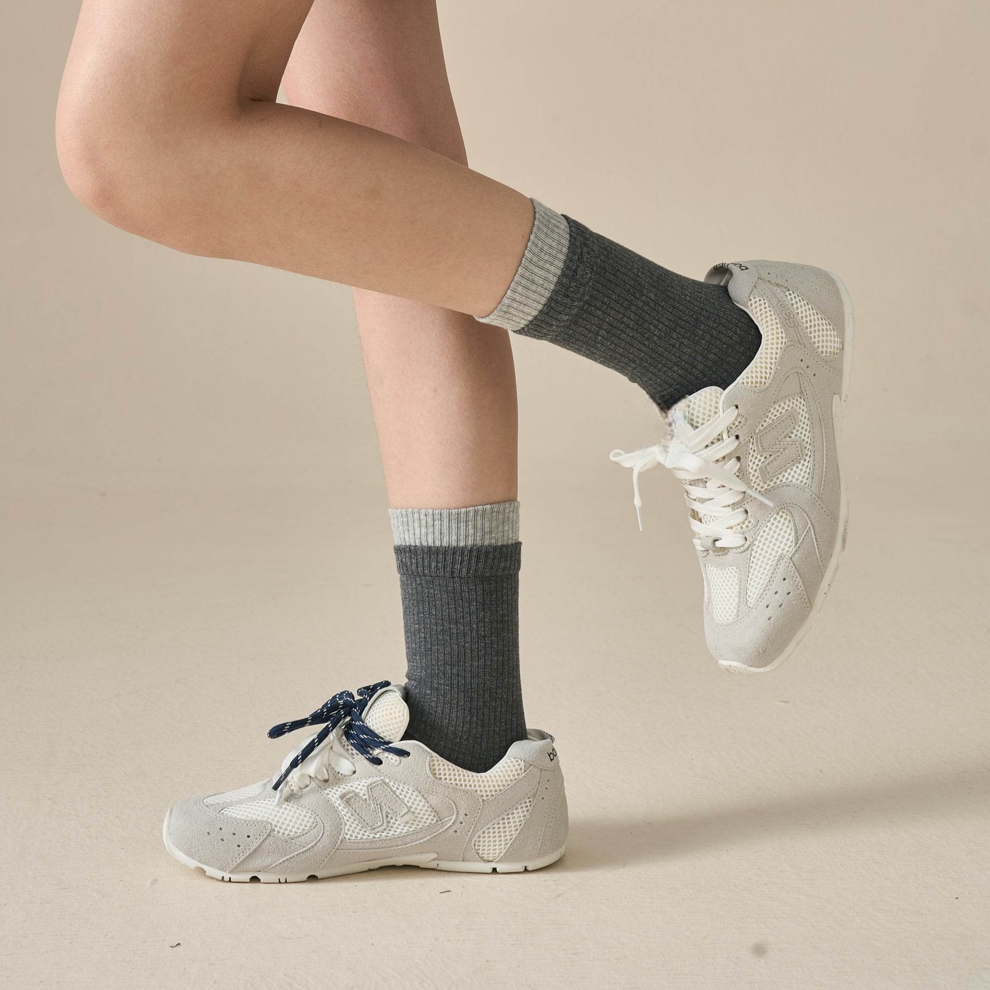 Women's Athleisure Ribbed Crew Socks - Single Pair