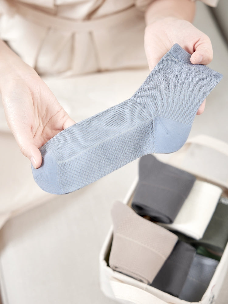 Men's Cotton Mesh Crew Socks-1 Pack