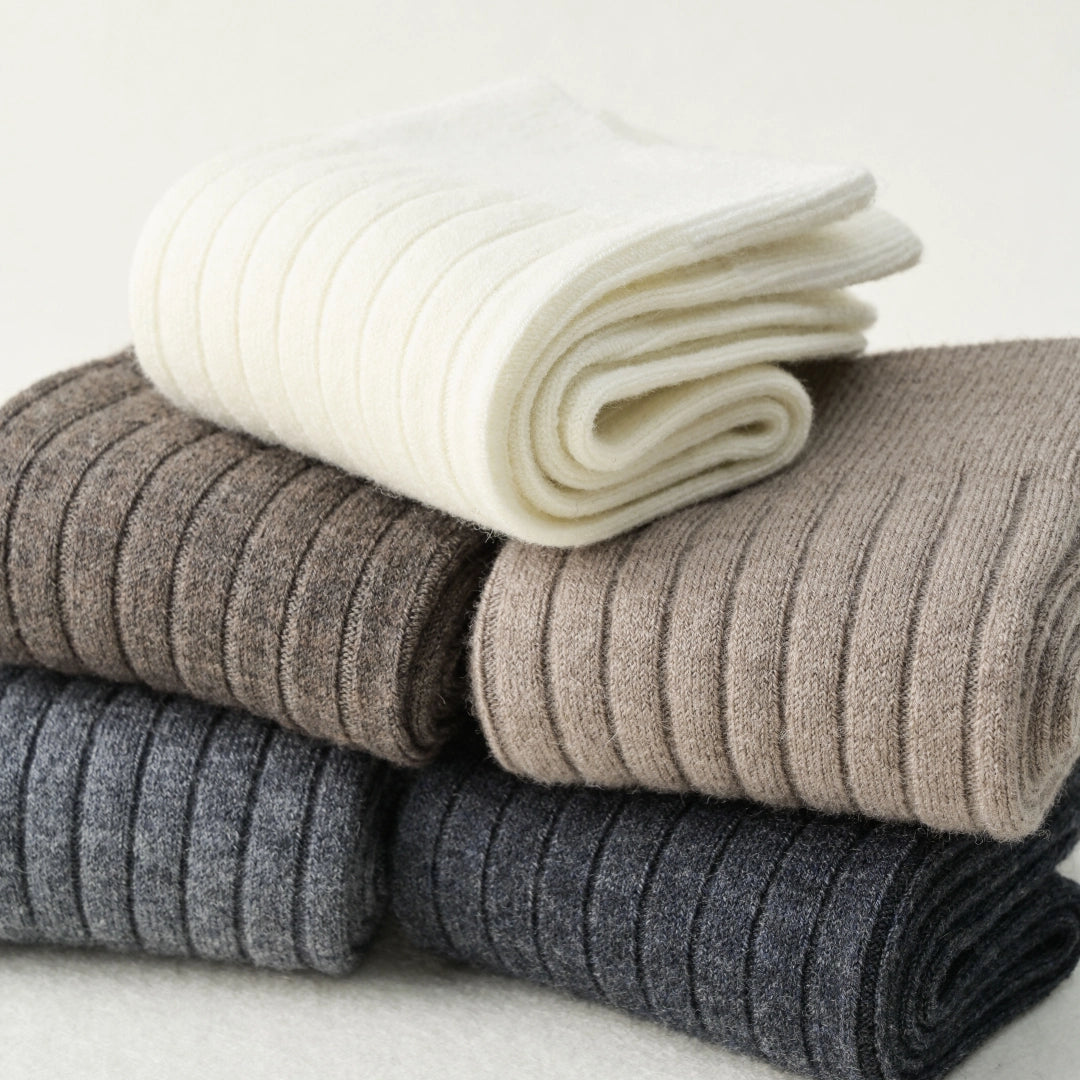 Men's 41% Wool Brushed Thermal Crew Socks