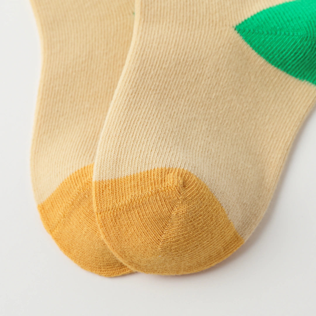 Baby’s Happy Harvest & Persimmon Cotton Crew Socks 4-Pack