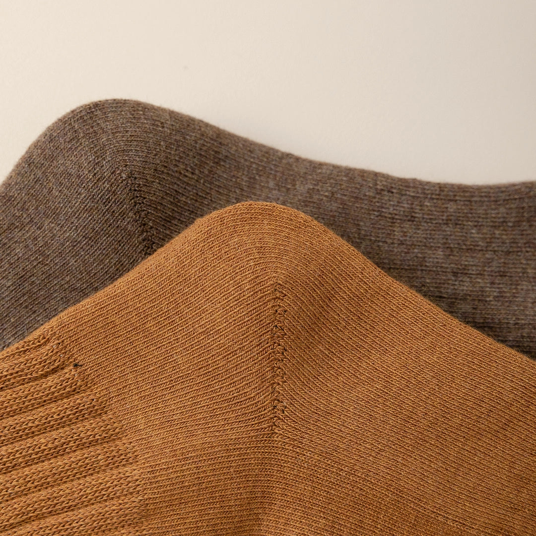 Men's Heather Terry Cushion 92% Cotton Quarter Socks - product photo showing cushioned comfort