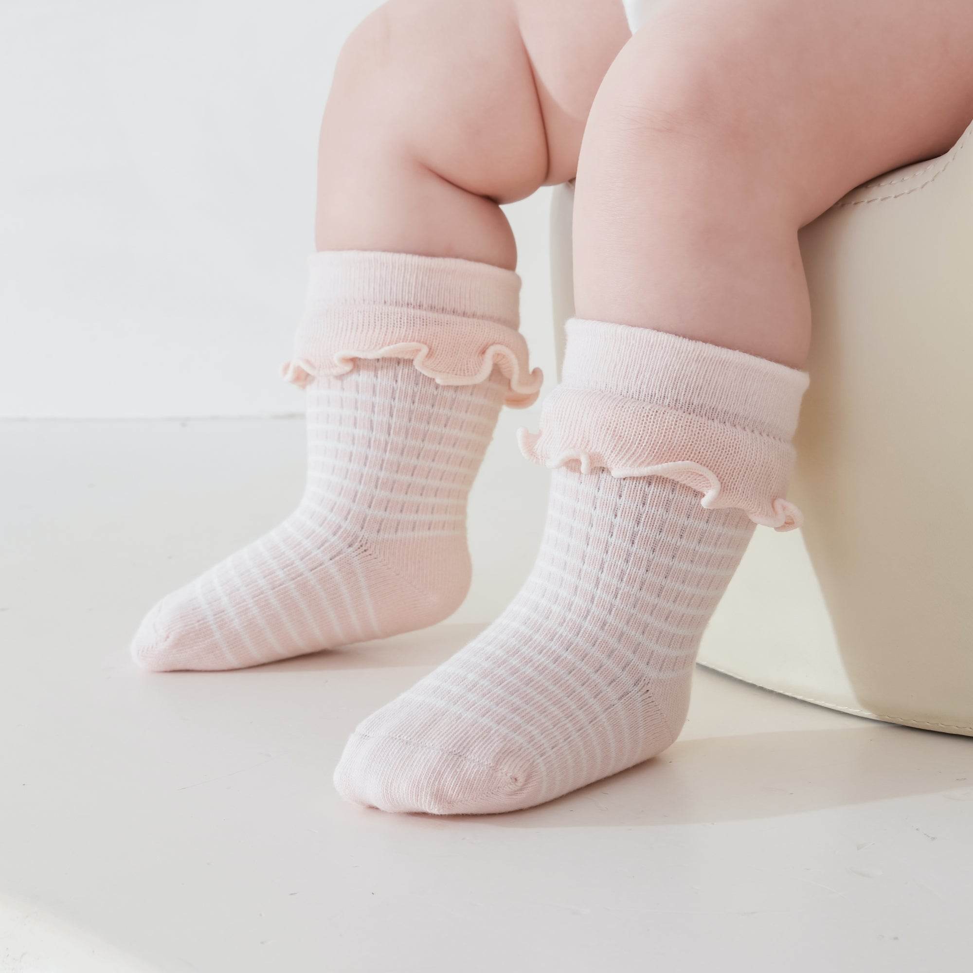 Babies' Ruffled Crew Socks-4 Pack - Weavasocks