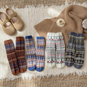Kid's Fair Isle Crew Socks - 4 Pairs - Weavasocks