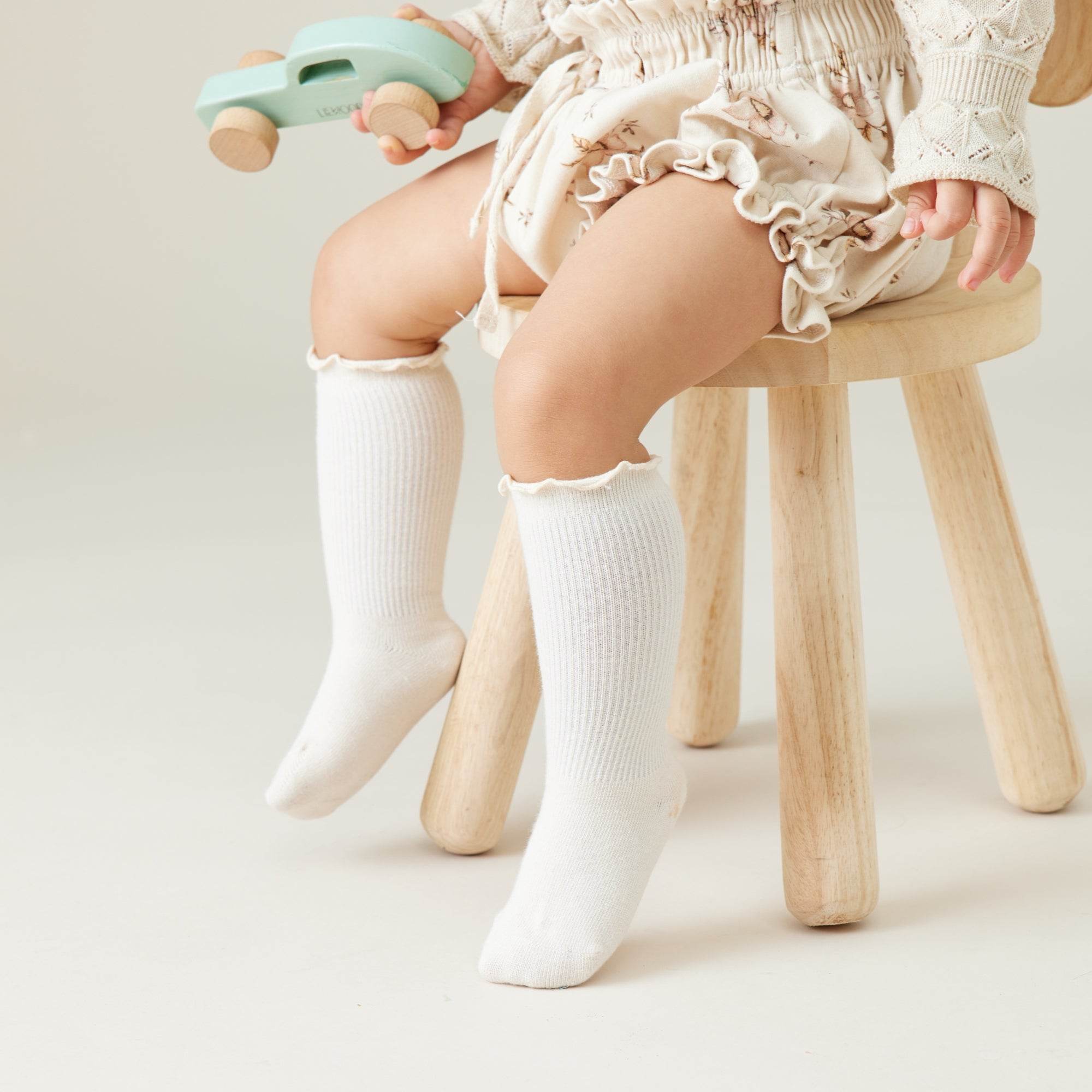 Babies The Ruffle Trim Ribbed Socks-4 pack - Weavasocks