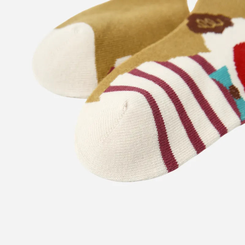 Kid's Sweet Woodland Animal Socks - 5 Pairs