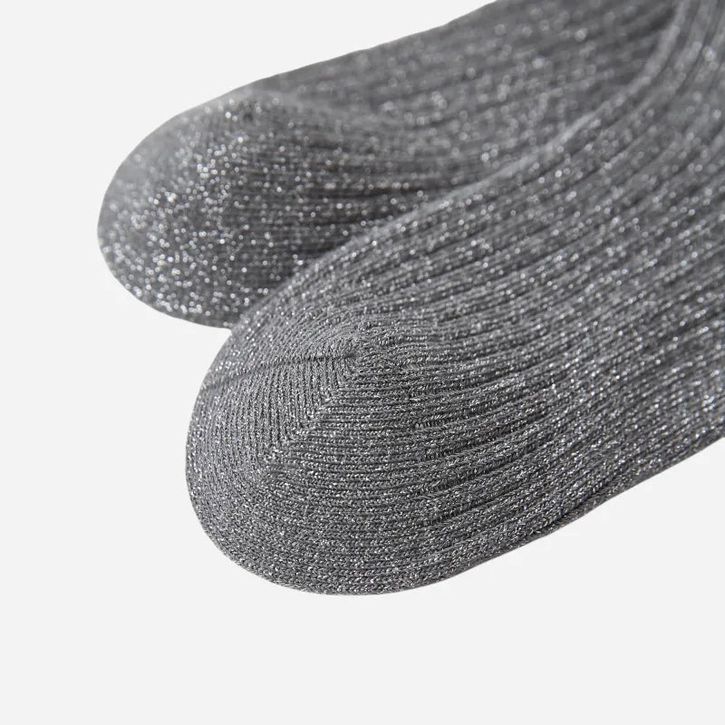 Kid's Girls' Elegant Ribbed Crew Socks - 3 Pairs