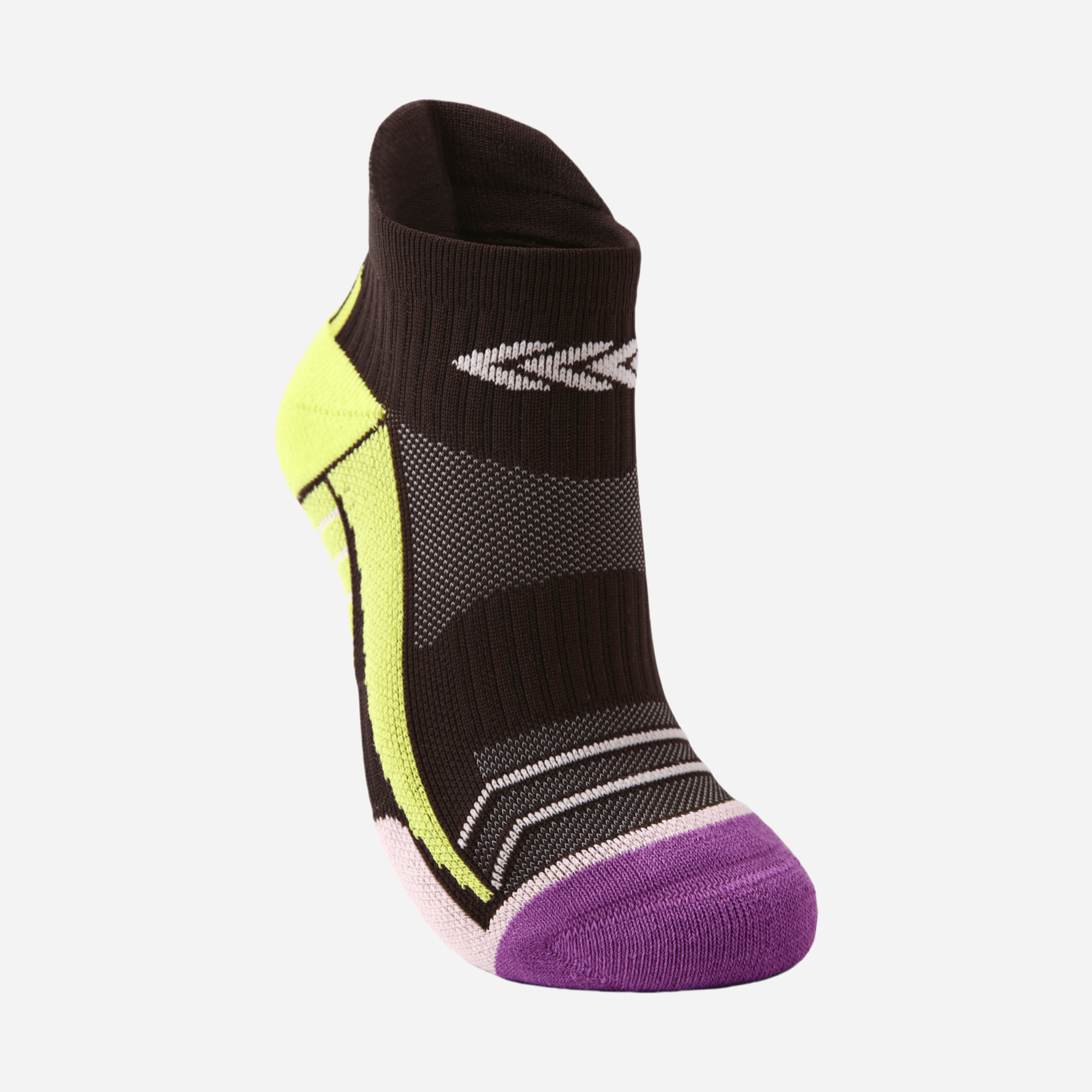 Women's Performance Cushioned Ankle Socks - Espresso & Volt