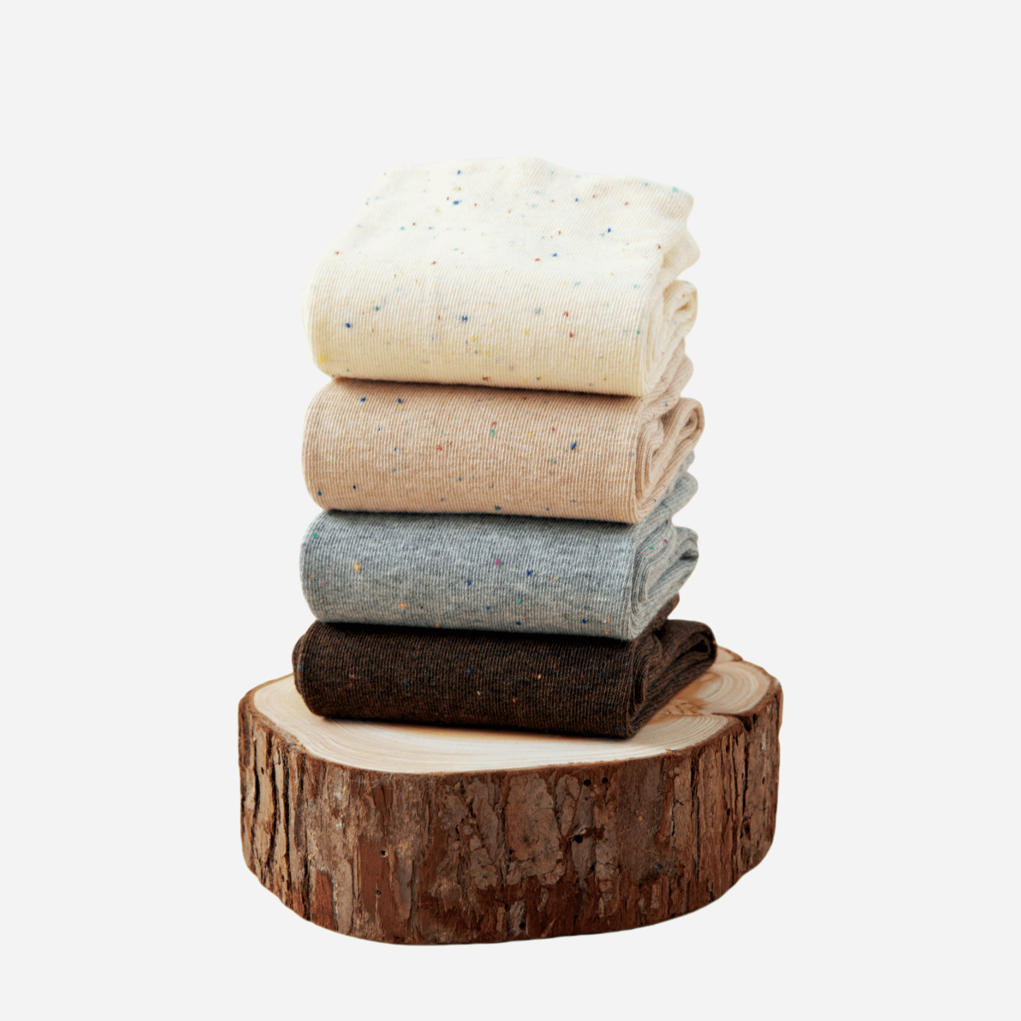 Women's Seamless Speckled Cotton Crew Socks - Single Pair