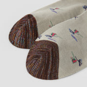 Women's Designer Artistic Botanical & Shimmer Meadow Crew Socks (3-Pack)