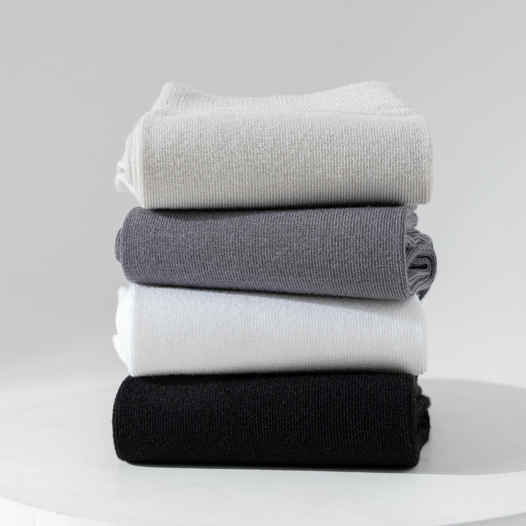 Men's 60% Bamboo Fiber Anti-Odor Crew Socks - product photo showing secure grip comfort