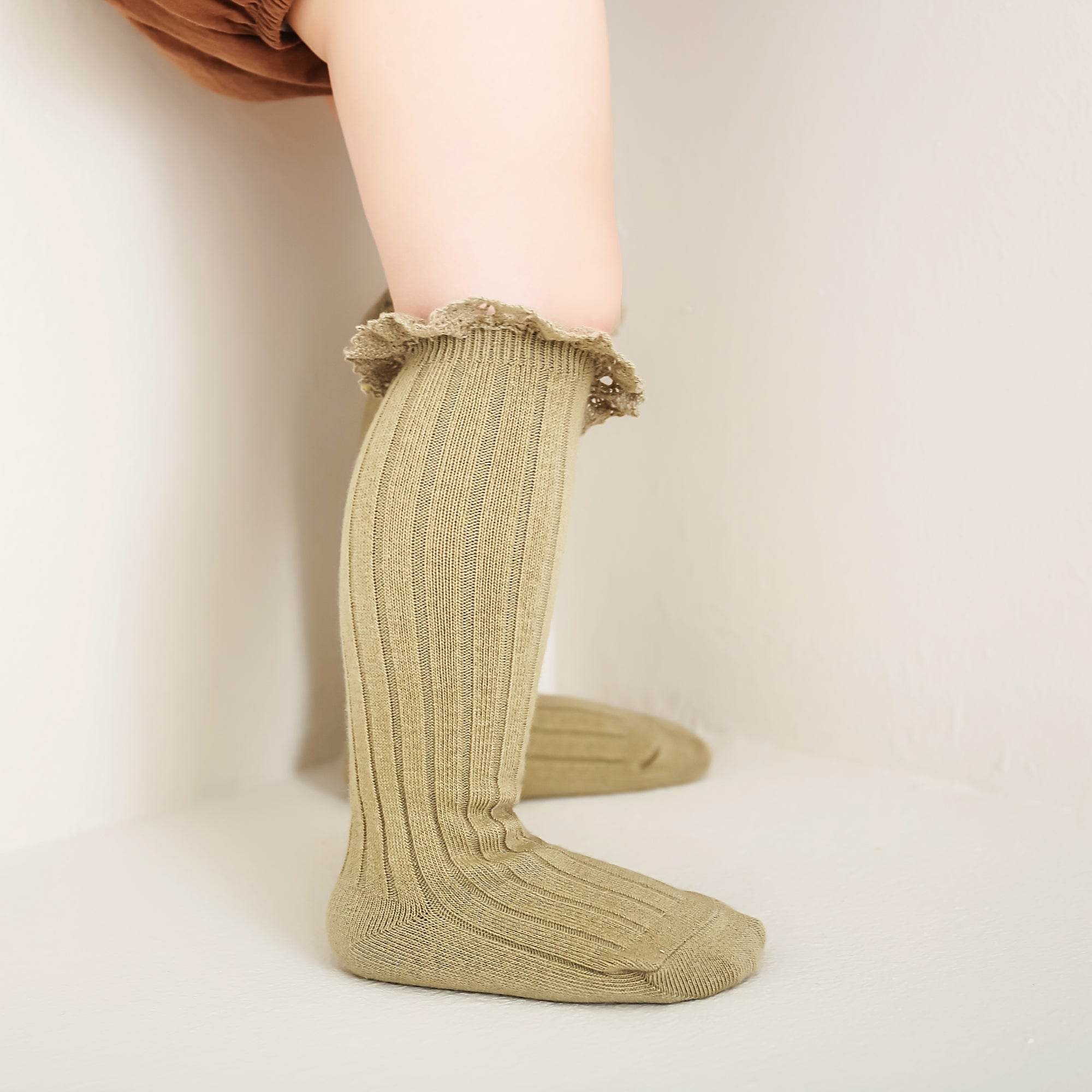 Babies The Lace Trim Knee-Highs-3 pack - Weavasocks
