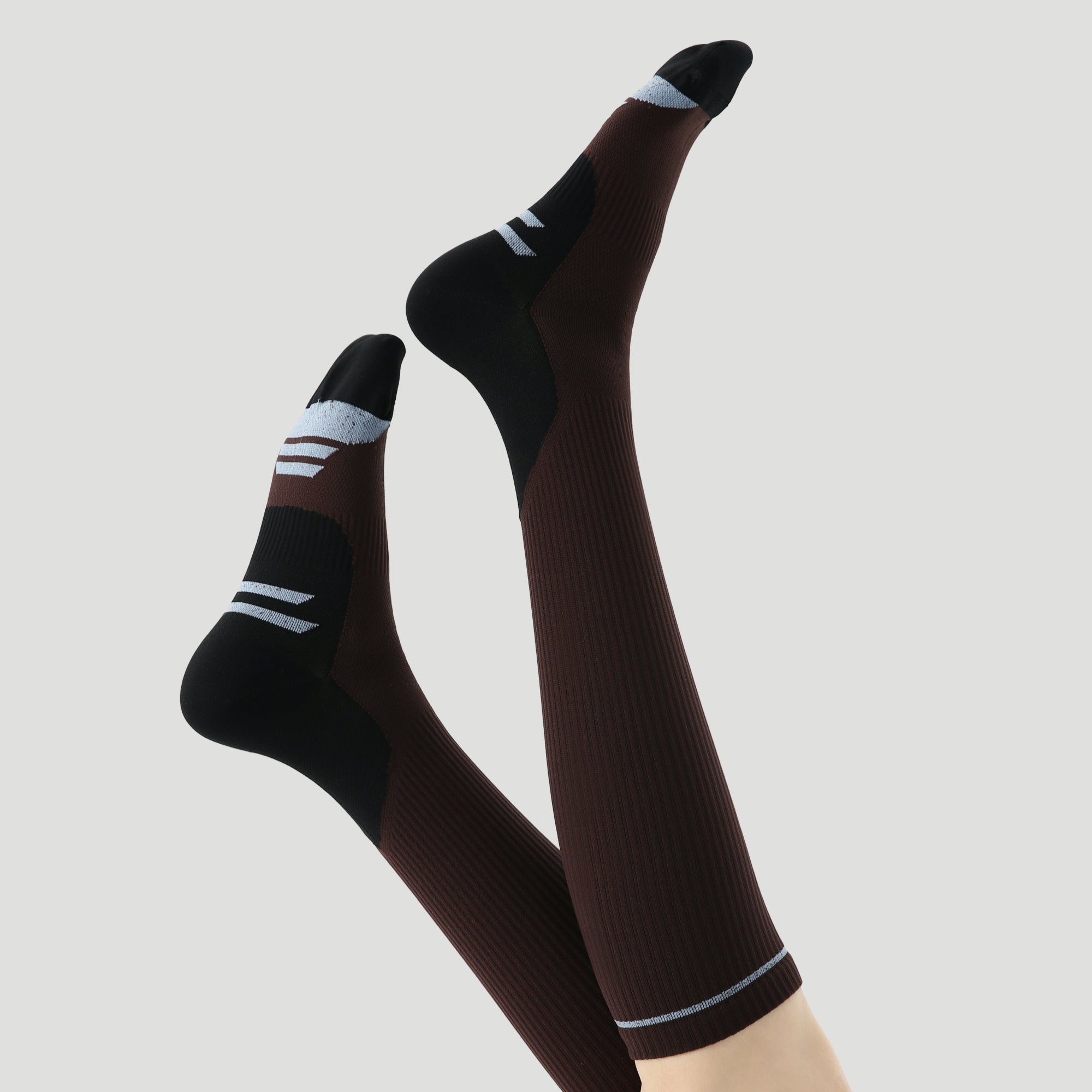 Women's Performance Knee-High Hiking Socks - Charcoal & Black