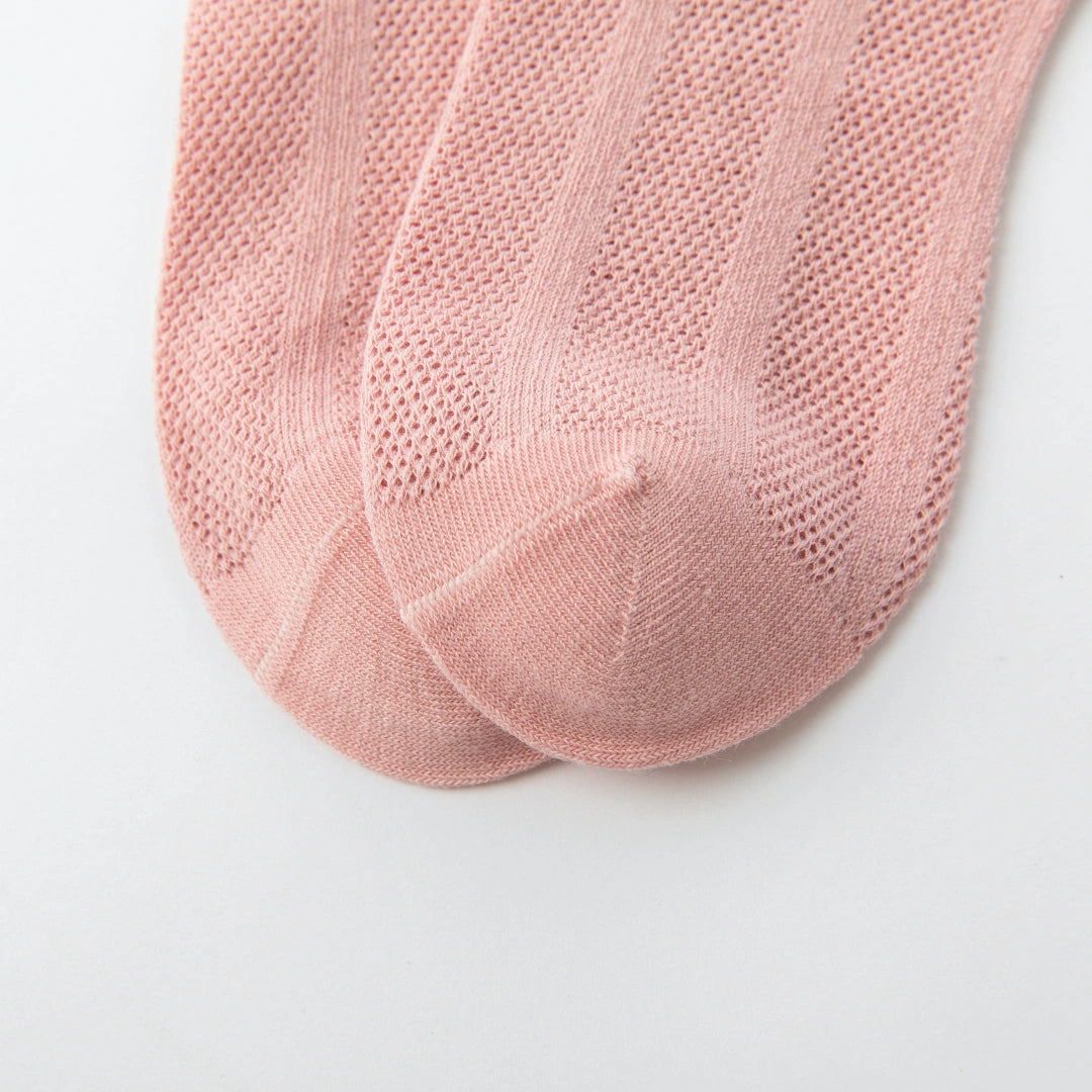 Kids' Organic Cotton Mesh Quarter Socks (4-Pack) - sock set showing breathable mesh comfort