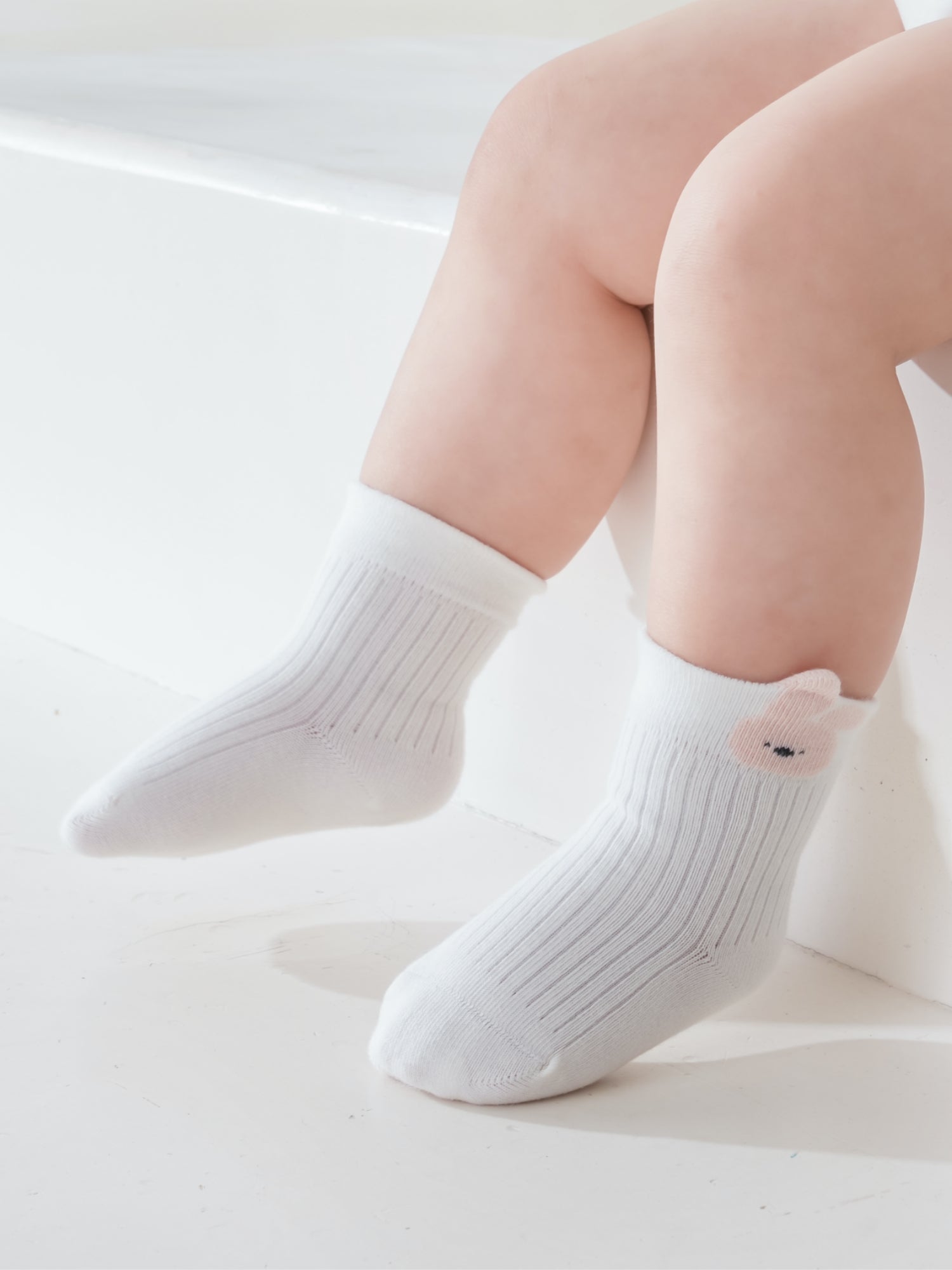 Babies' Ribbed Crew Socks-3 Pack