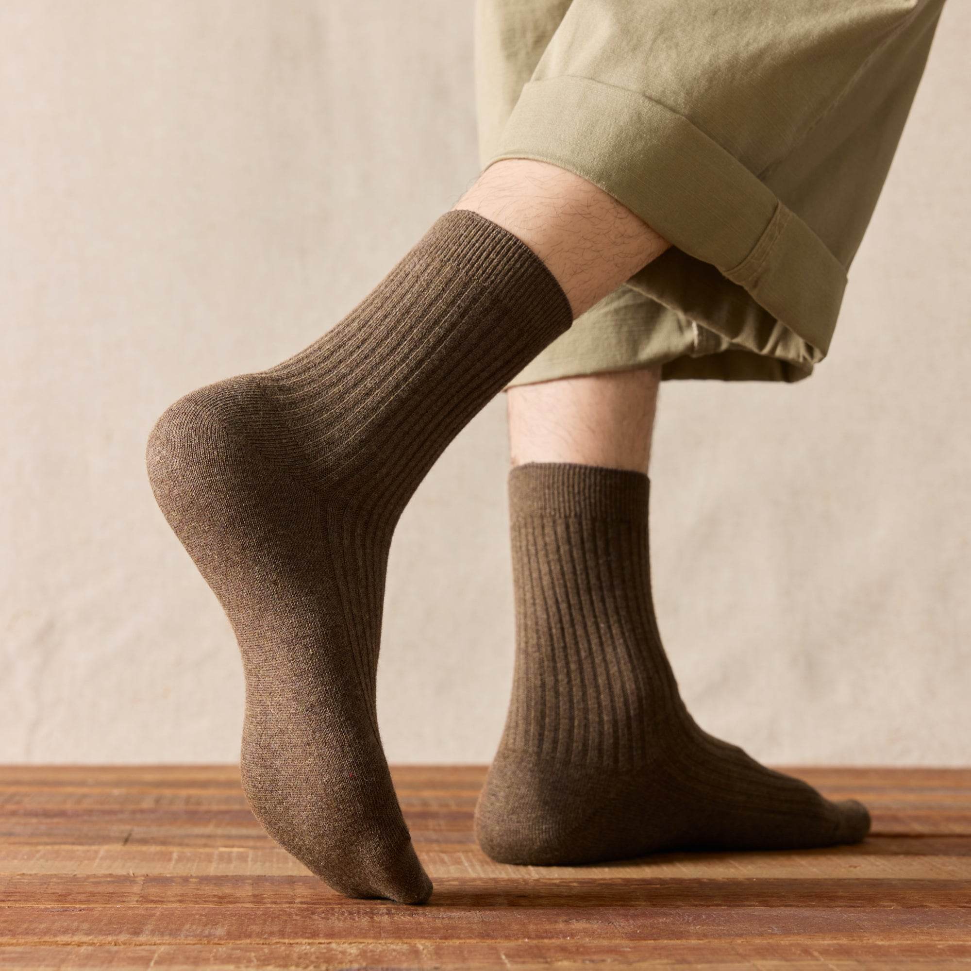 Men's All-Weather Ribbed Socks-5 Pack