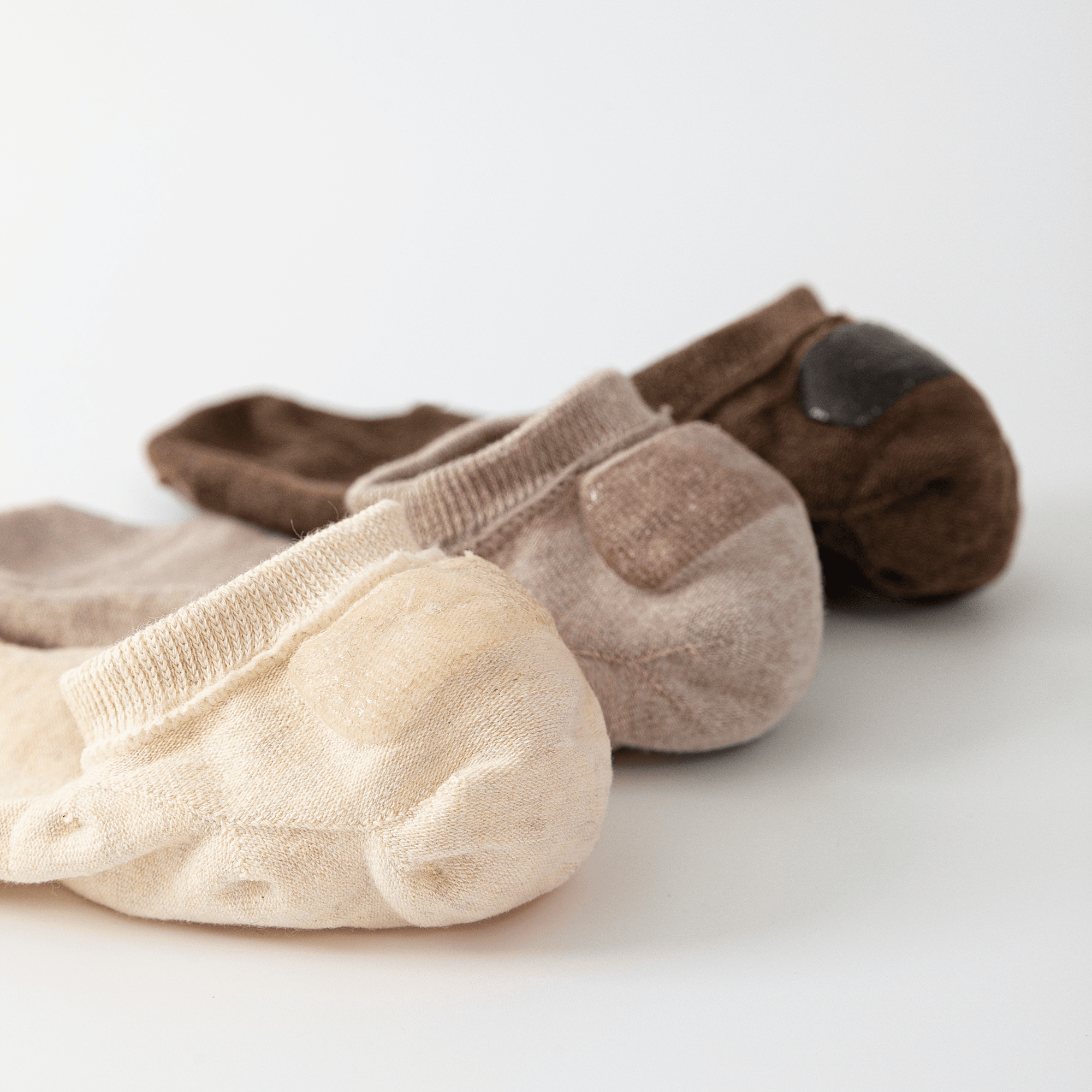 Women's Non-Slip Combed Cotton No-Show Socks - 6 Pairs