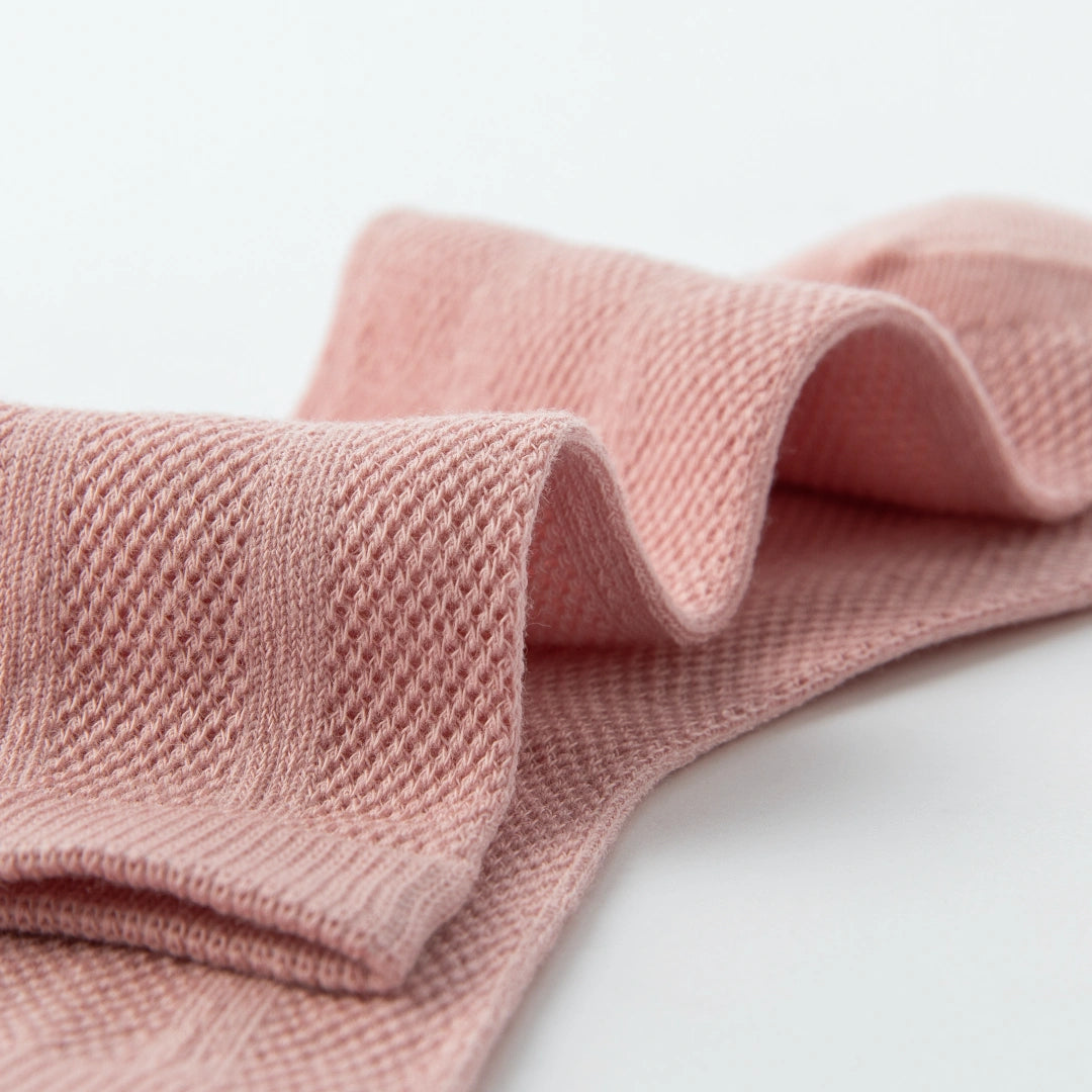 Kids' Organic Cotton Mesh Quarter Socks (4-Pack) - sock set showing breathable mesh comfort