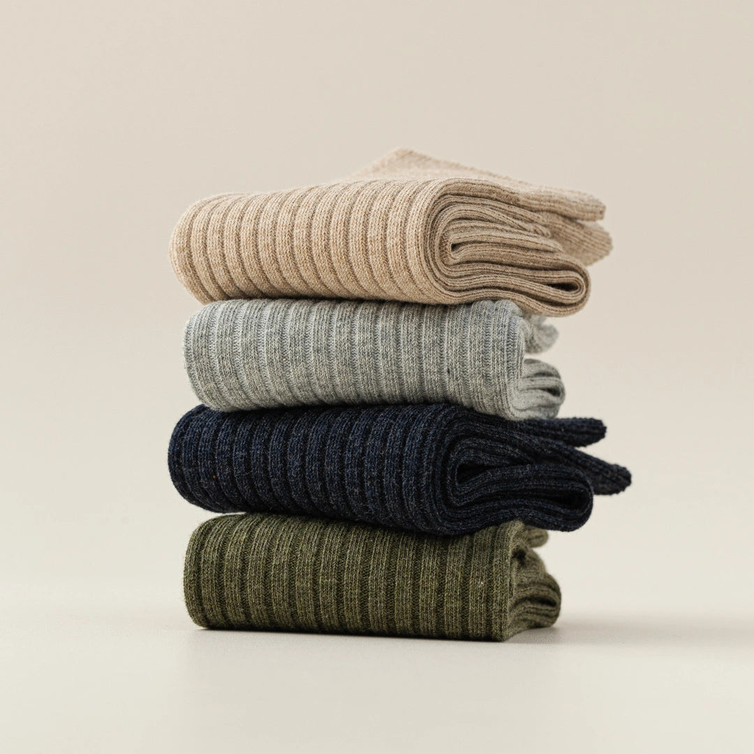 Men's 80% Cotton Drop-Needle Business Crew