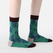 Women's Designer Abstract Floral & 3D Tufted Crew Socks (3-Pack)