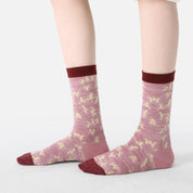 Women's Designer Vintage Botanical & Bow Crew Socks (3-Pack)
