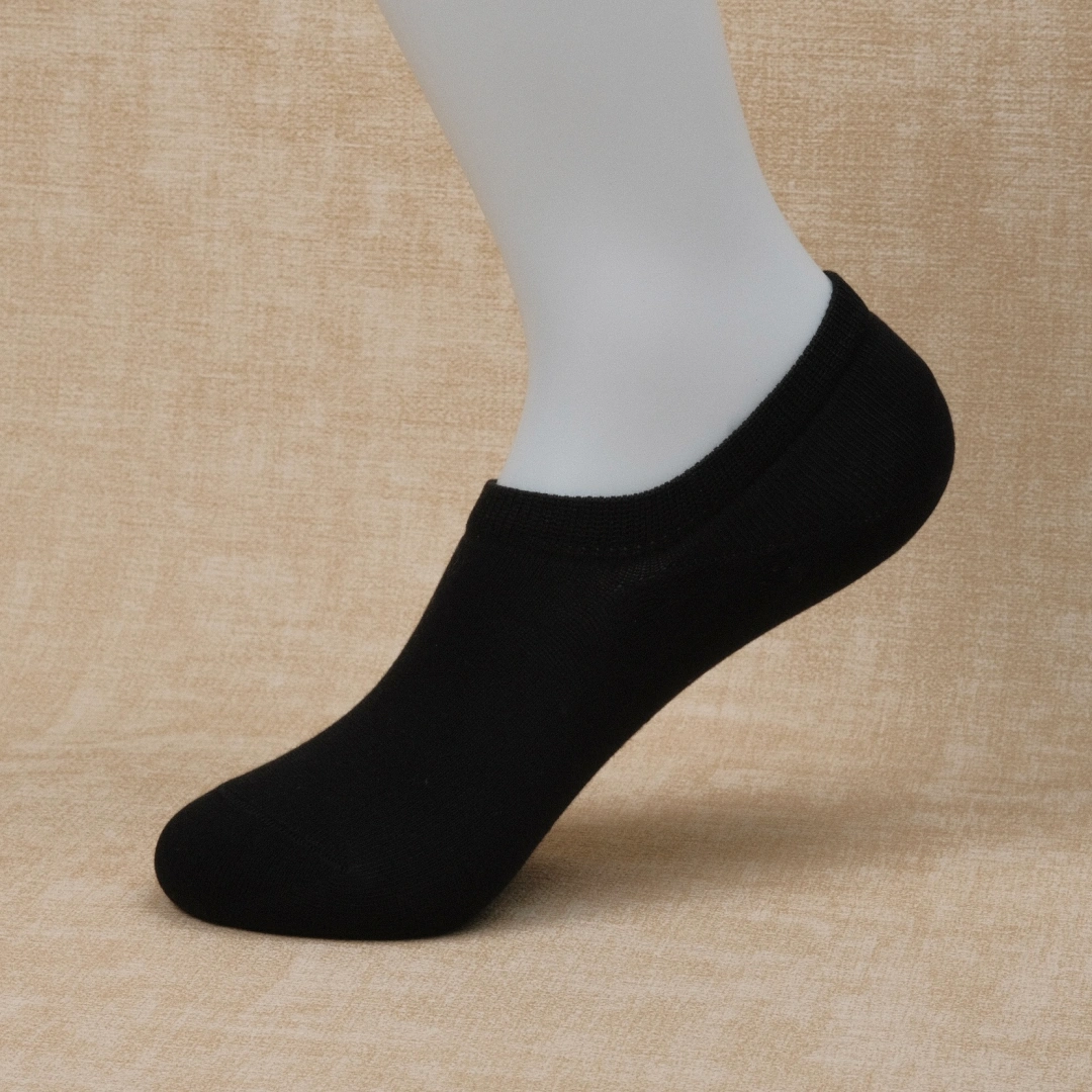 Women's 95% Cotton Ultra-Soft Heathered No-Show Socks - product photo showing soft cotton comfort