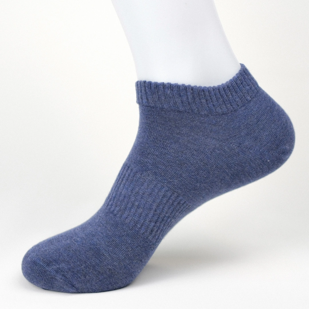 Men's 98% Cotton Everyday Low-Cut Ankle Socks - product photo showing soft cotton-rich comfort