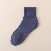 Women's 92% Cotton Terry Cushion Ankle Socks - product photo showing cushioned comfort