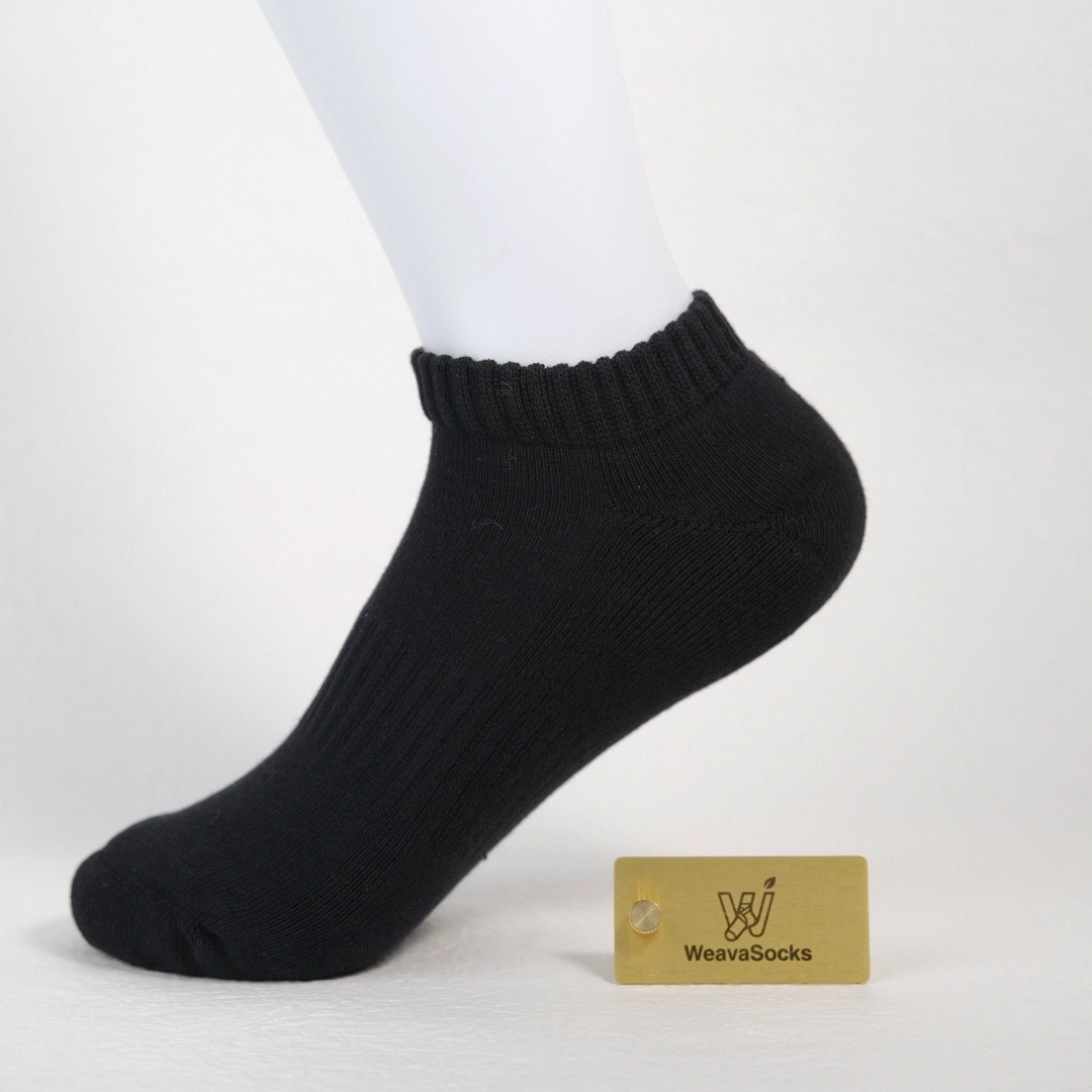 Women's 92% Cotton Terry Cushion Low Cut Socks - product photo showing cushioned comfort