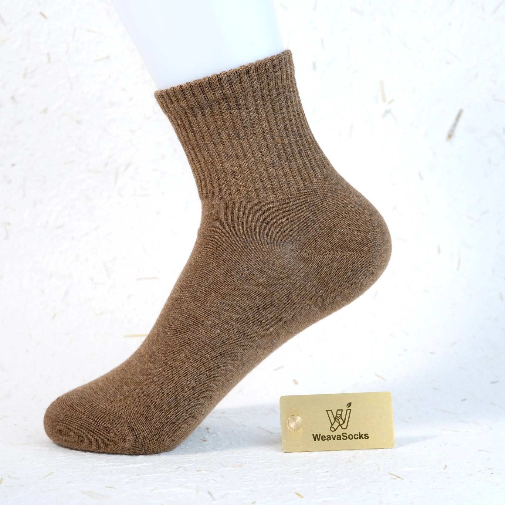 Women's 98% Cotton High-Density Ribbed Crew Socks