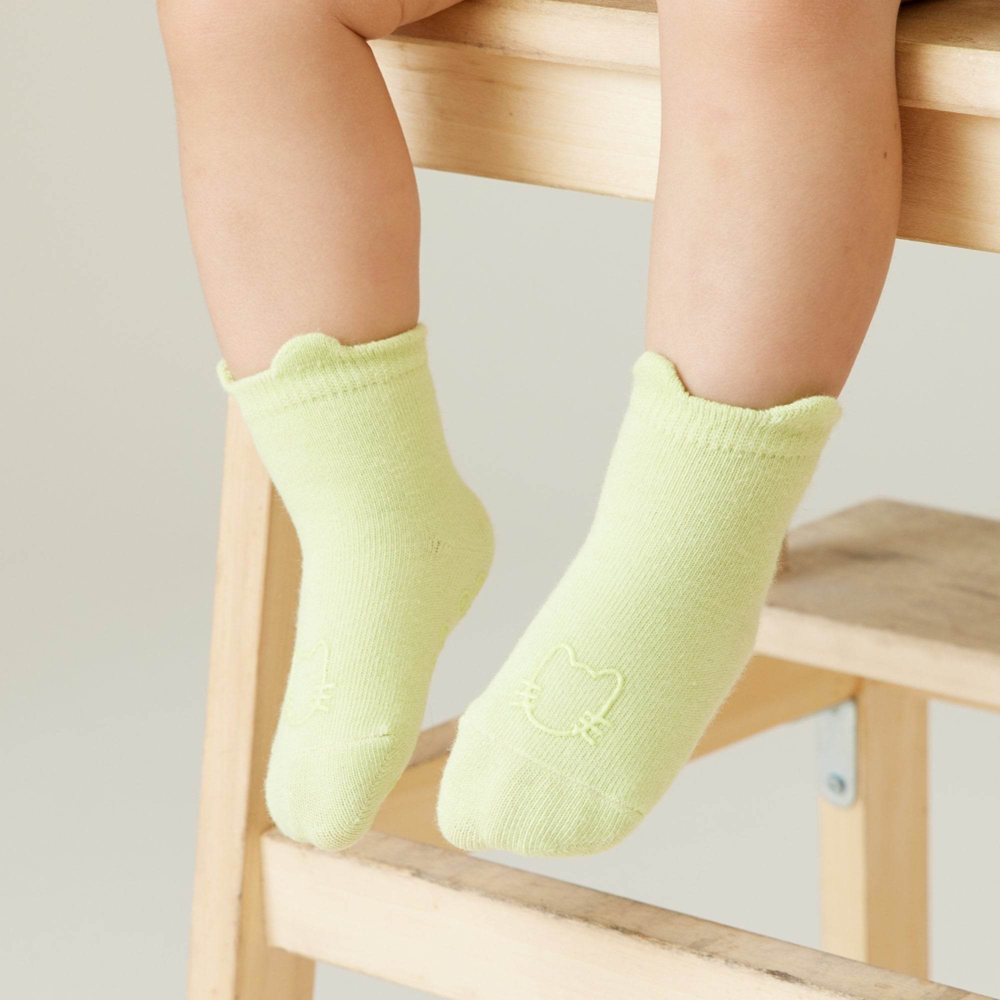 Babies Solid No-slip Socks-4 pack - Weavasocks