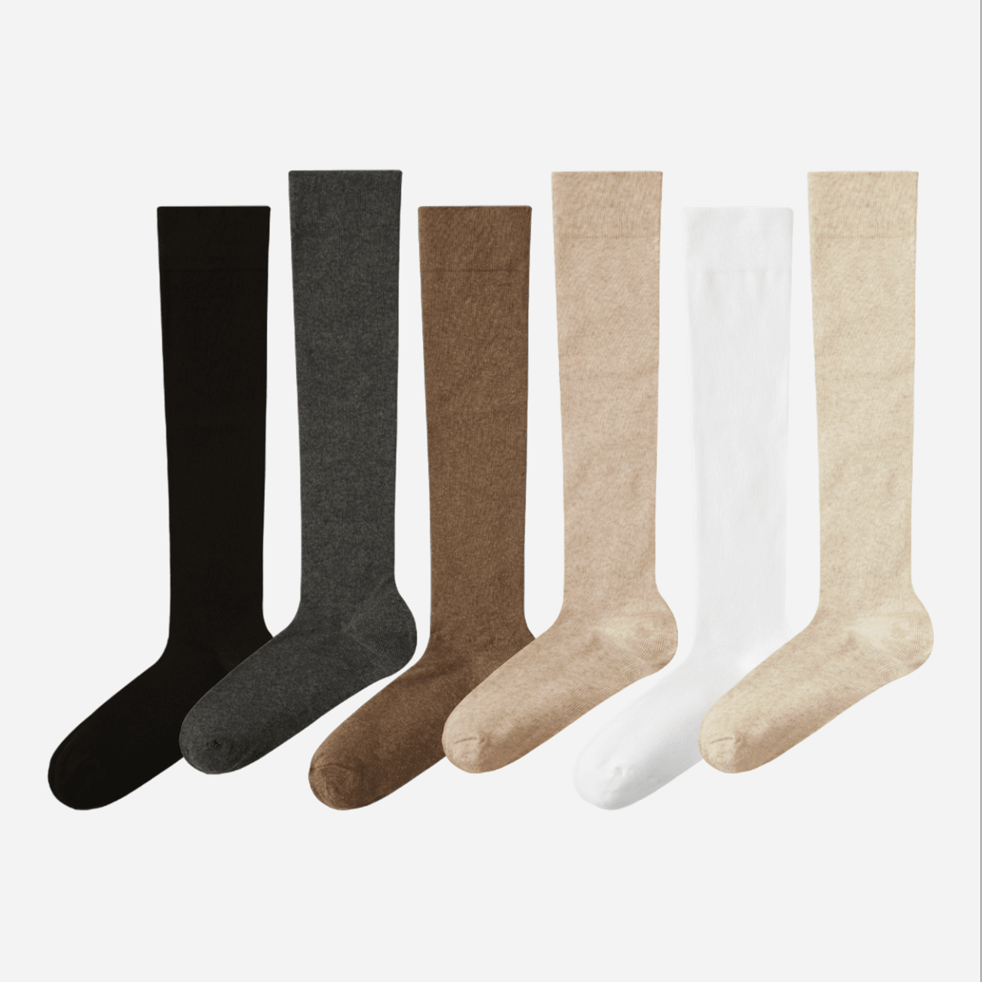 Women's Soft Combed Cotton Knee-High Socks - Single Pair