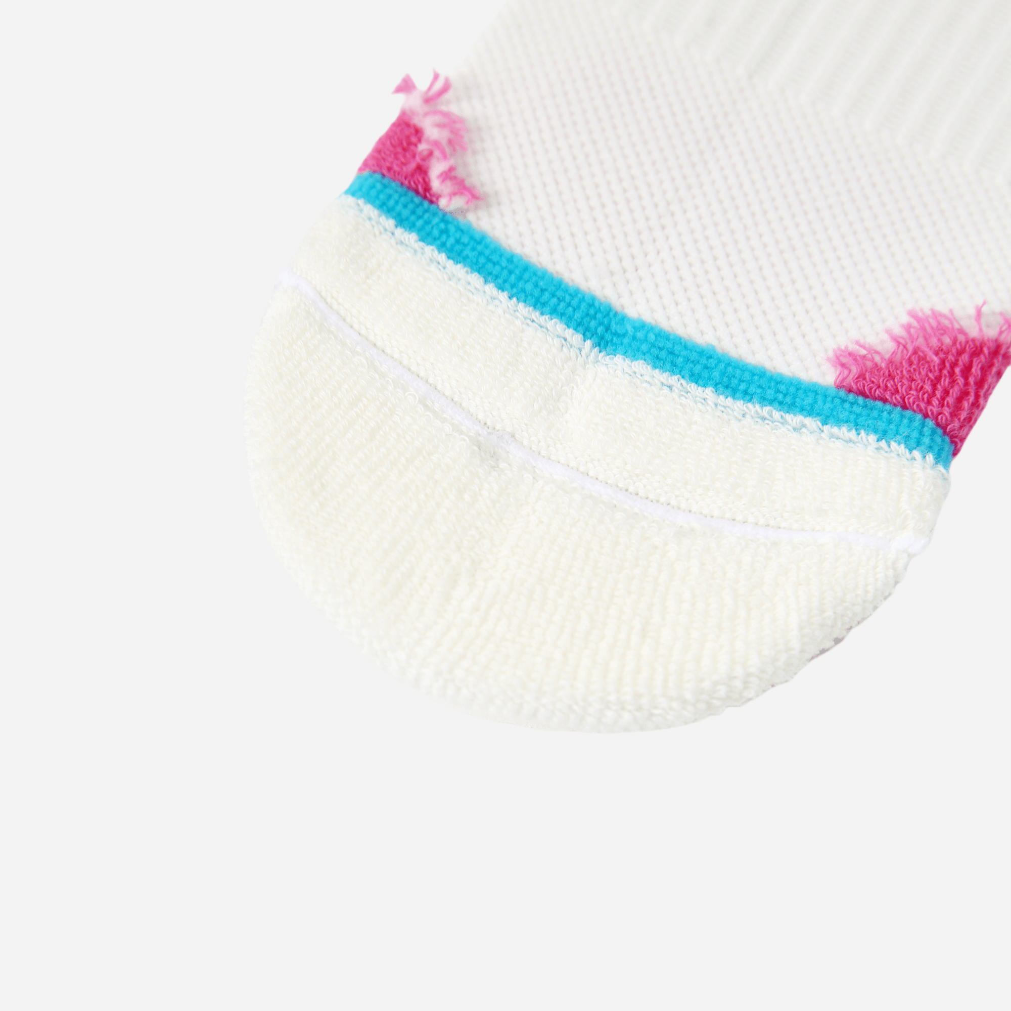 Women's Performance Cushioned Crew Socks - White / Neon Pink / Teal