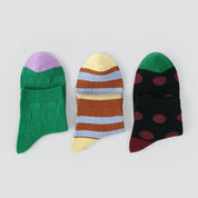 "Artisan Soul" 3D Textured Ankle Socks 3-Pack