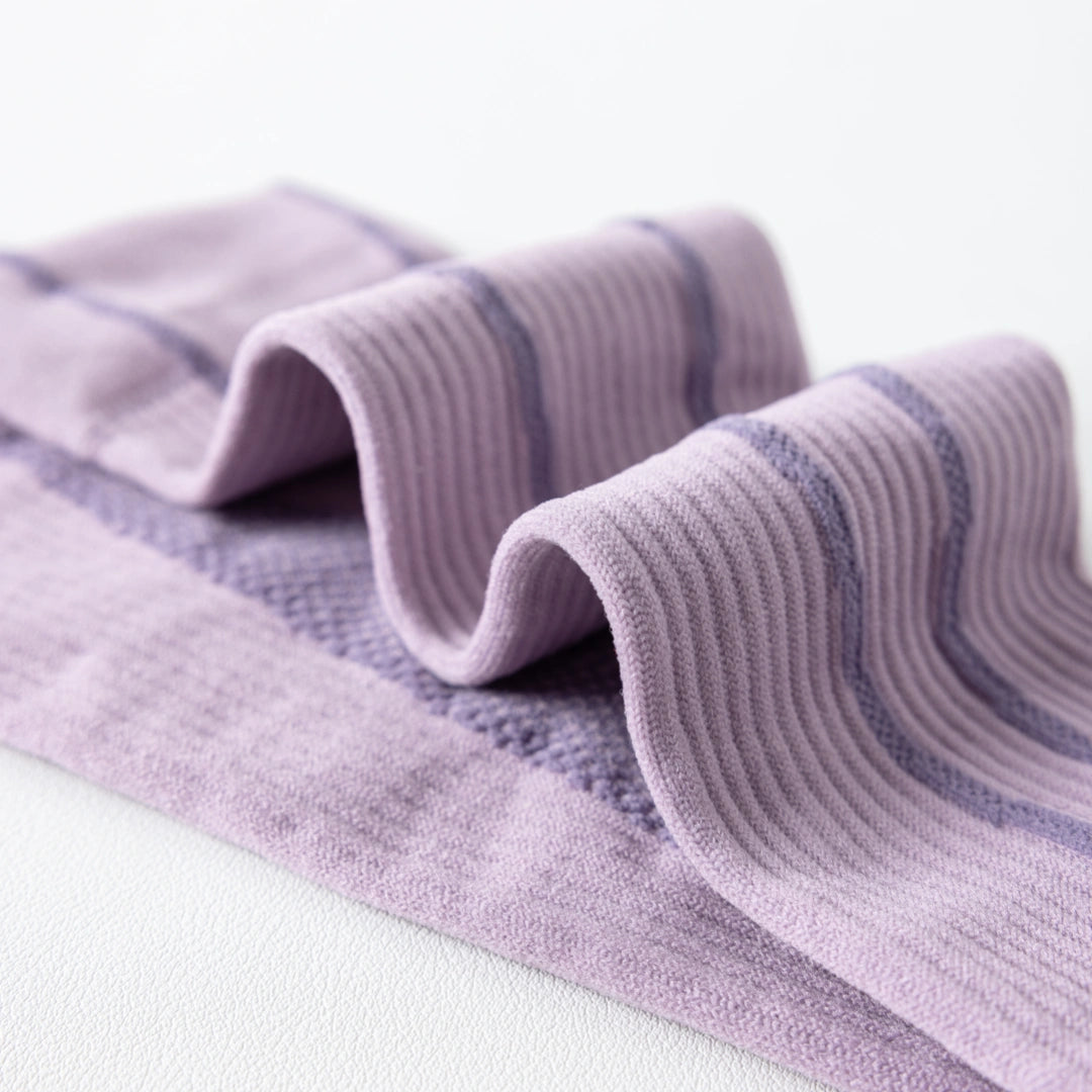 Professional Non-Slip Five-Toe Yoga Knee-High Socks - detail photo showing secure grip comfort