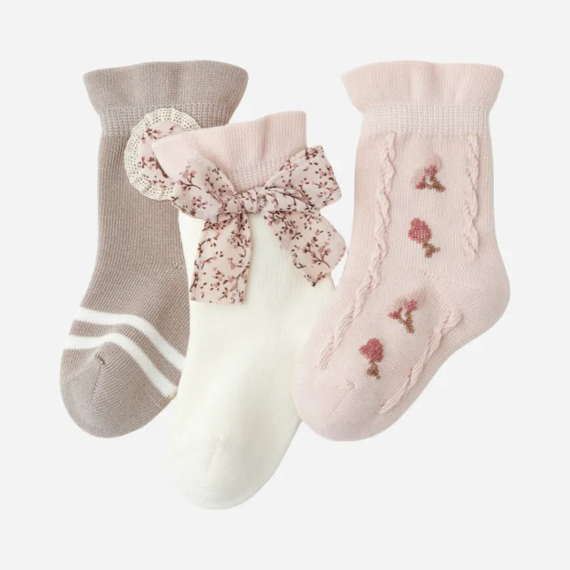 Babies The English Rose Garden Socks-3 Pairs