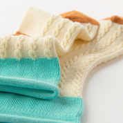 Baby’s Retro Cable Knit Color-Block Socks 4-Pack