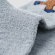 Kid's Cozy 3D Dog Fuzzy Socks - 4 Pairs
