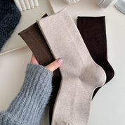 Women's 98% Cotton Classic Roll Top Slouch Crew Socks - product photo showing soft cotton-rich comfort