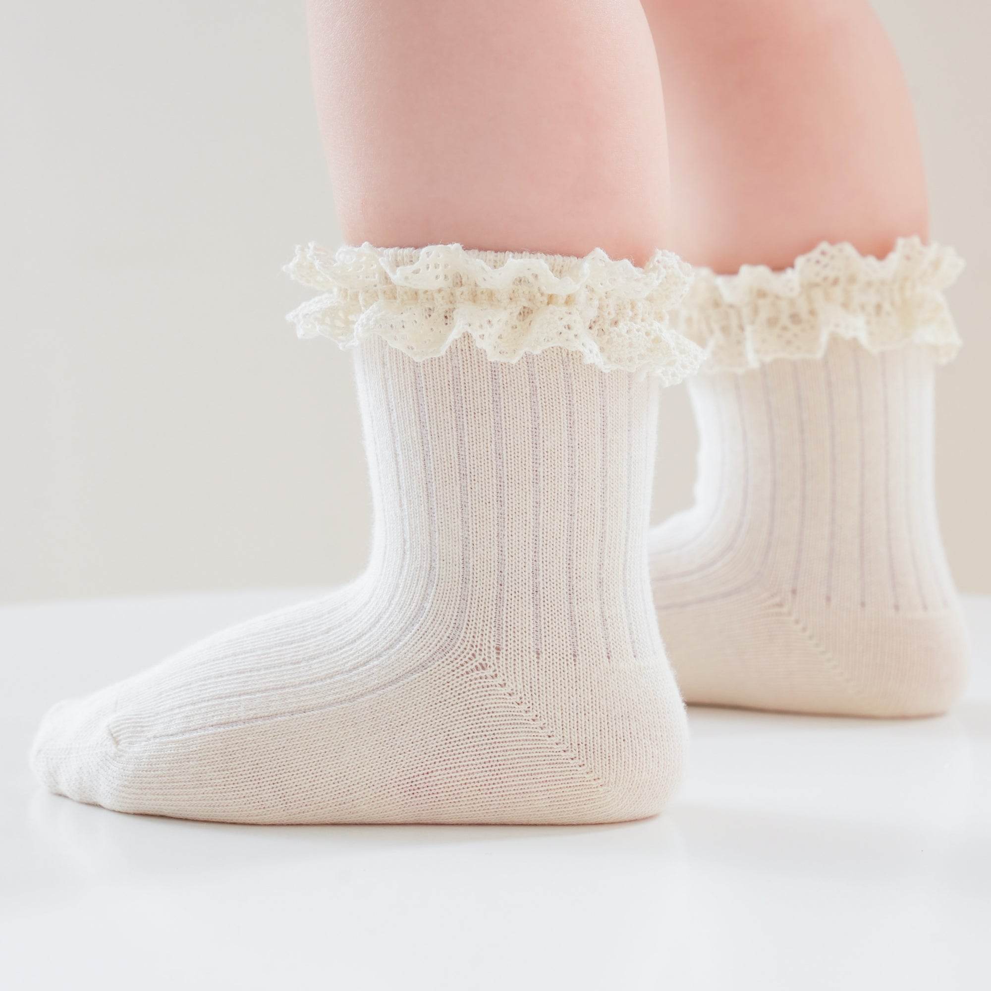 Babies Petal Cuff Ankle Socks-3 pack - Weavasocks