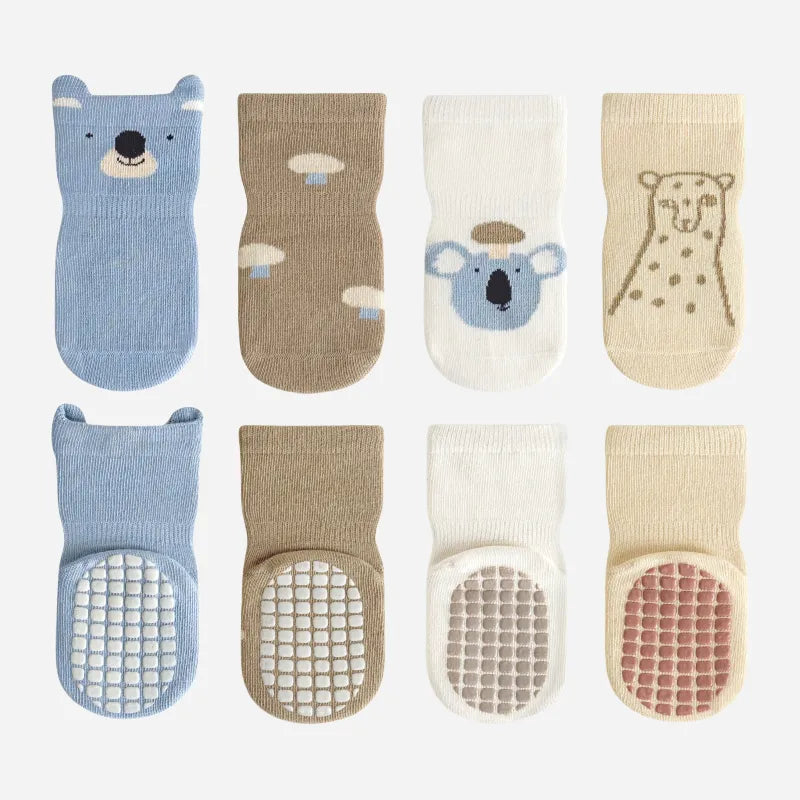 Babies Little Pumpkin Grip Socks-4 Pairs