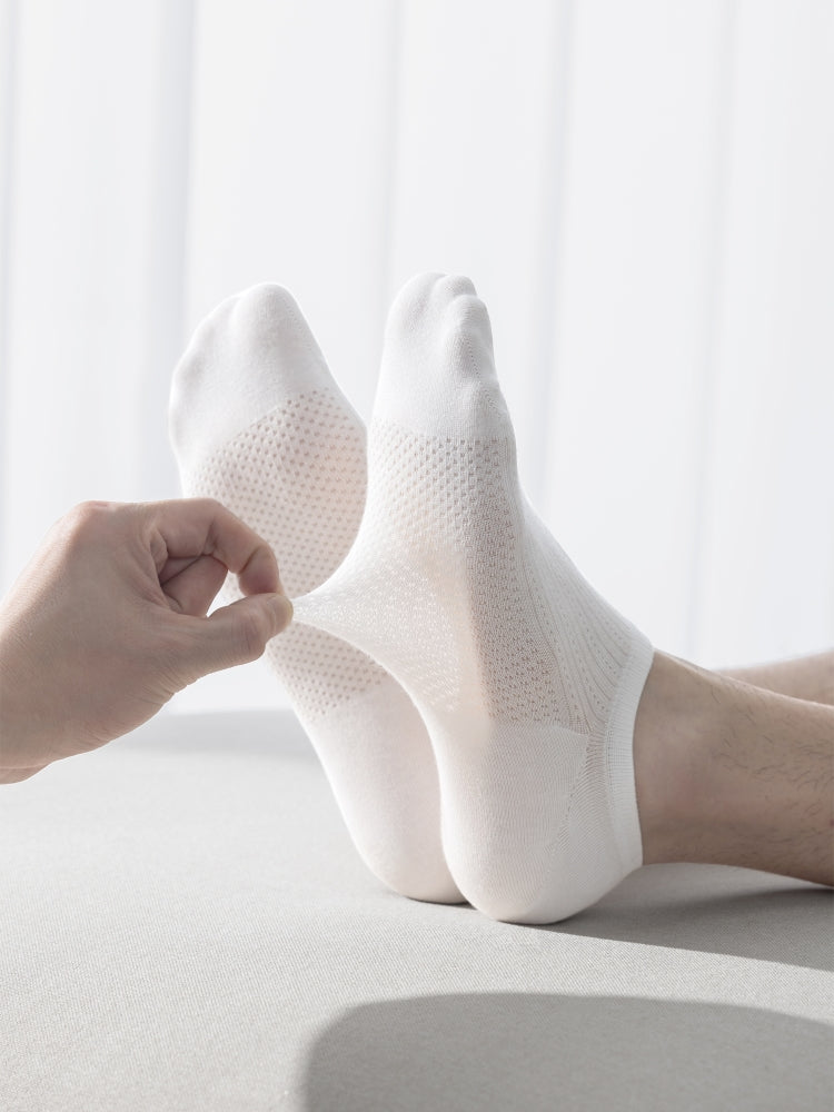 Men's Silk-Linen No-Show Socks-1 Pack