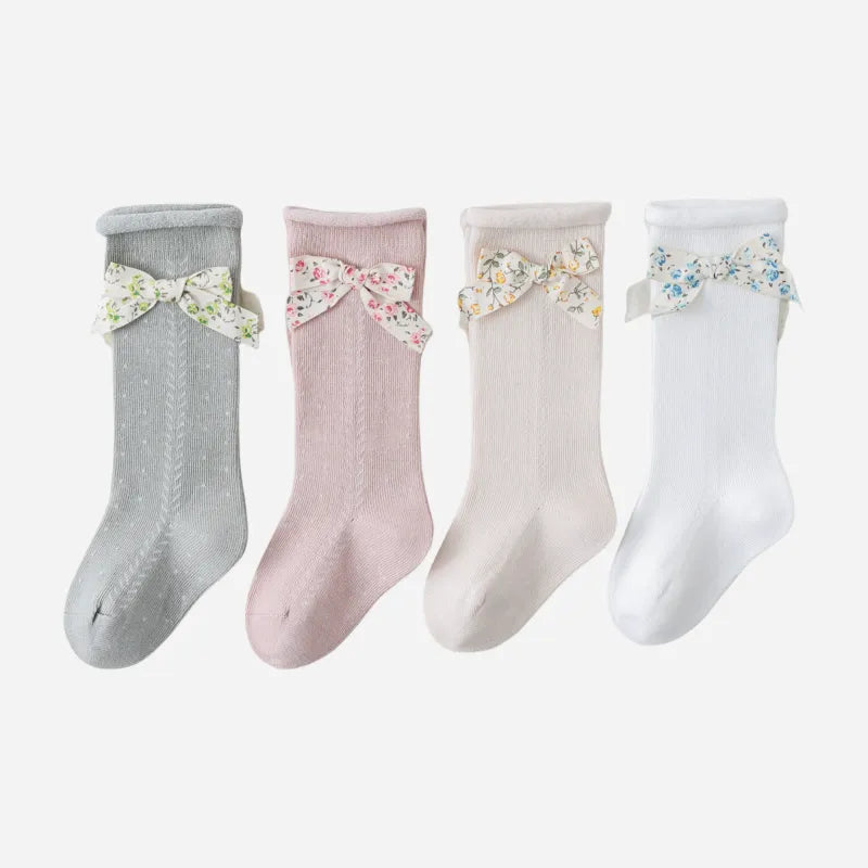 Babies The Floral Bow Knee-Highs-3 Pairs