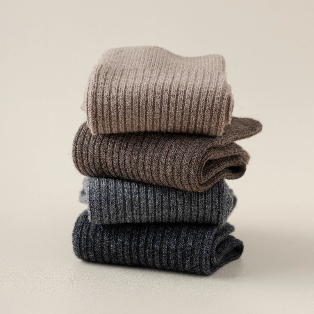 Men's 41% Wool Ribbed Thermal Socks